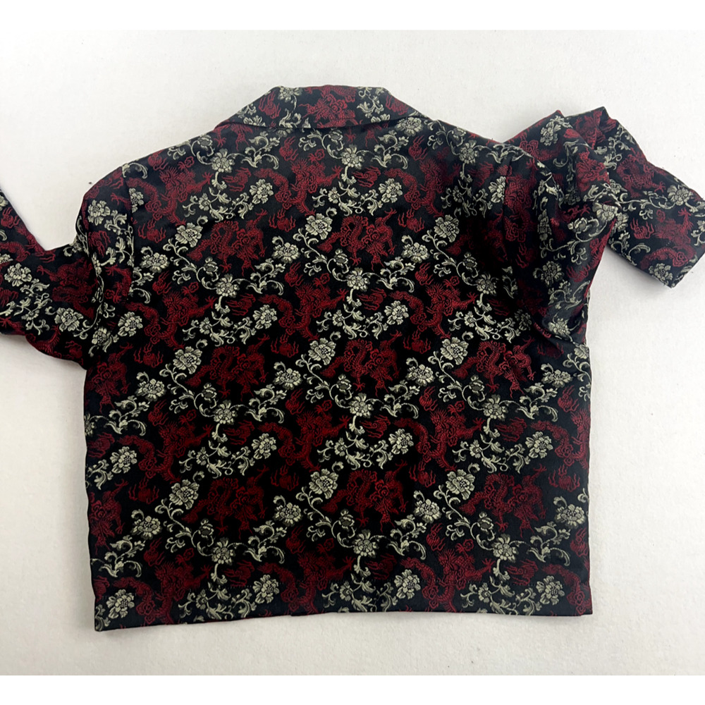 Vtg Tripp NYC Daang‎ Goodman Asian Inspired Button Jacket dragon Women's Medium - Picture 2 of 9